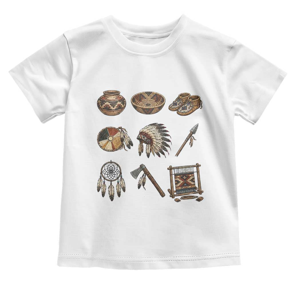Indigenous Cultural Artifacts Toddler T Shirt Native American Heritage Graphic