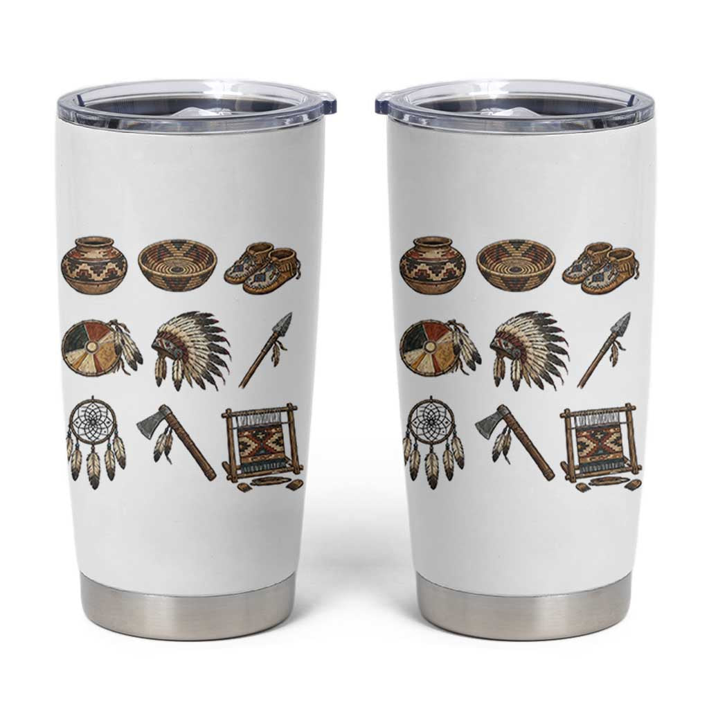 Indigenous Cultural Artifacts Tumbler Cup Native American Heritage Graphic