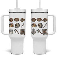 Indigenous Cultural Artifacts Tumbler With Handle Native American Heritage Graphic