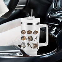 Indigenous Cultural Artifacts Tumbler With Handle Native American Heritage Graphic