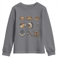 Indigenous Cultural Artifacts Youth Sweatshirt Native American Heritage Graphic