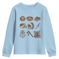 Indigenous Cultural Artifacts Youth Sweatshirt Native American Heritage Graphic