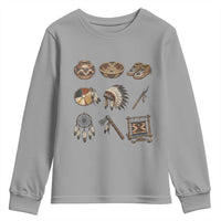 Indigenous Cultural Artifacts Youth Sweatshirt Native American Heritage Graphic