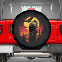 Vintage Native American Warrior Spare Tire Cover Indigenous Heritage Pride