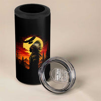 Vintage Native American Warrior 4 in 1 Can Cooler Tumbler Indigenous Heritage Pride