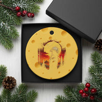 Vintage Native American Warrior Ceramic Ornament Indigenous Heritage Pride