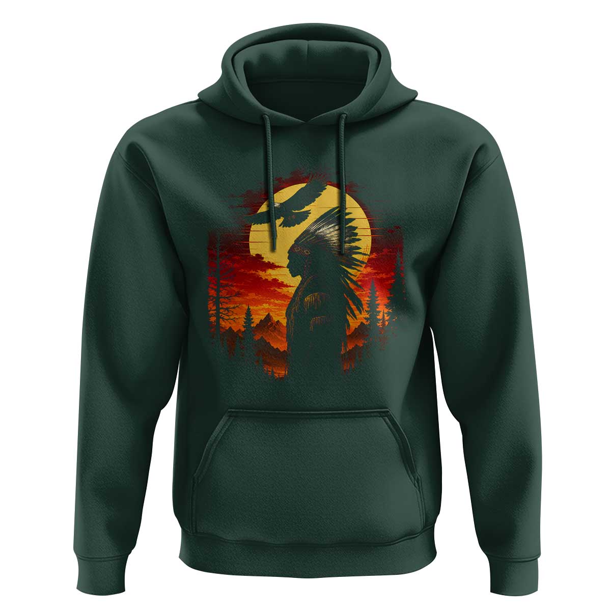 Vintage Native American Warrior Hoodie Indigenous Heritage Pride