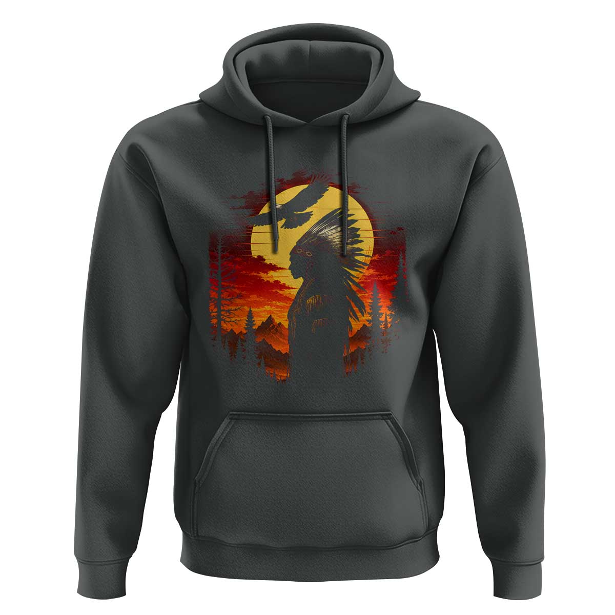Vintage Native American Warrior Hoodie Indigenous Heritage Pride