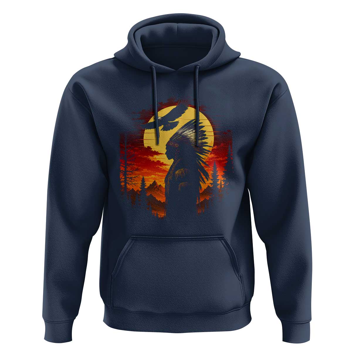 Vintage Native American Warrior Hoodie Indigenous Heritage Pride