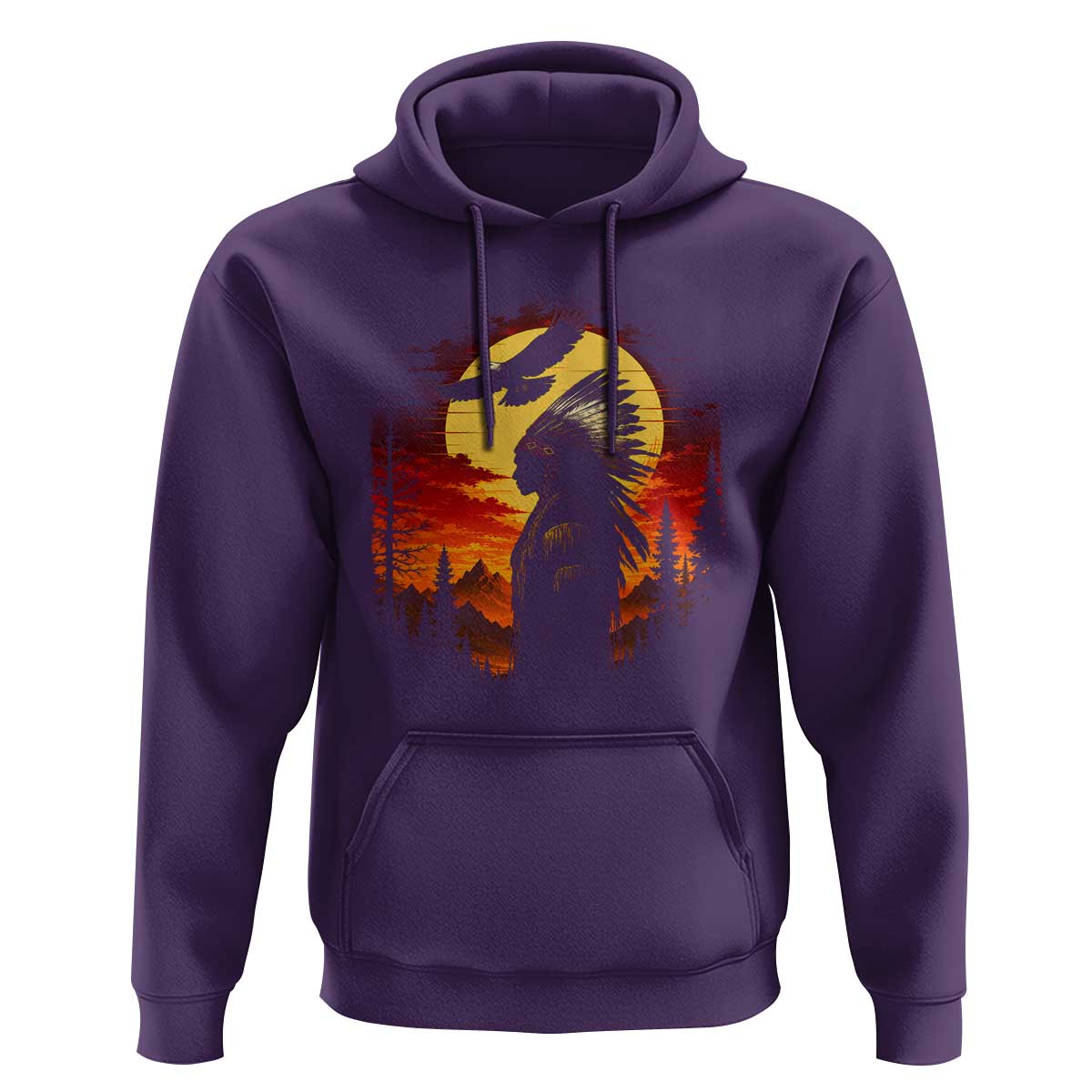 Vintage Native American Warrior Hoodie Indigenous Heritage Pride