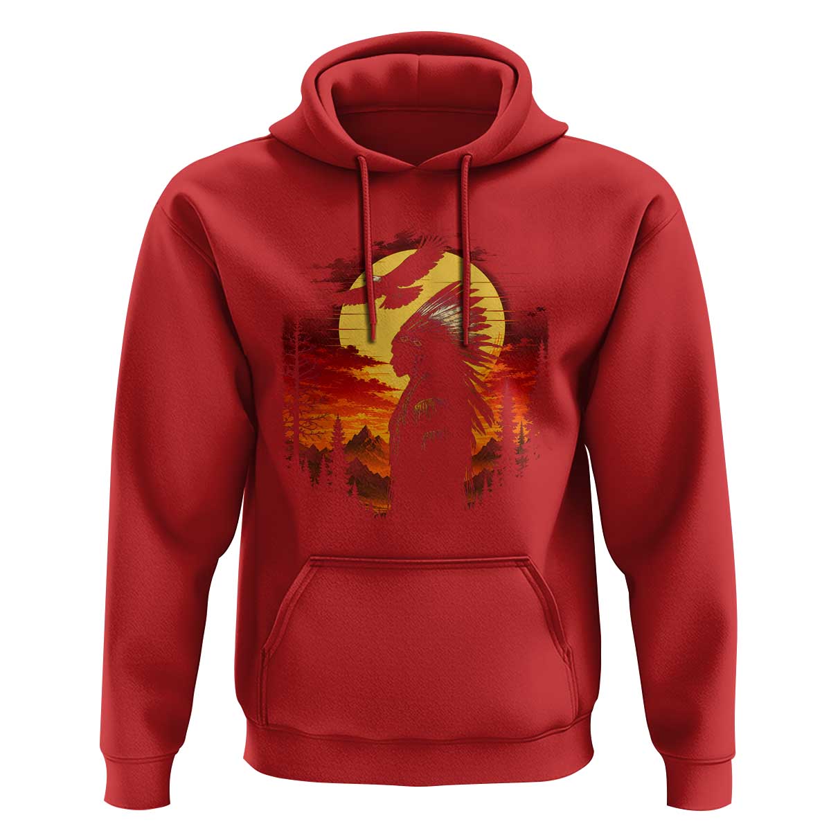 Vintage Native American Warrior Hoodie Indigenous Heritage Pride