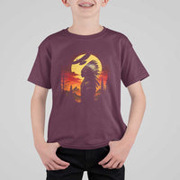 Vintage Native American Warrior T Shirt For Kid Indigenous Heritage Pride