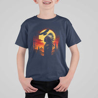 Vintage Native American Warrior T Shirt For Kid Indigenous Heritage Pride