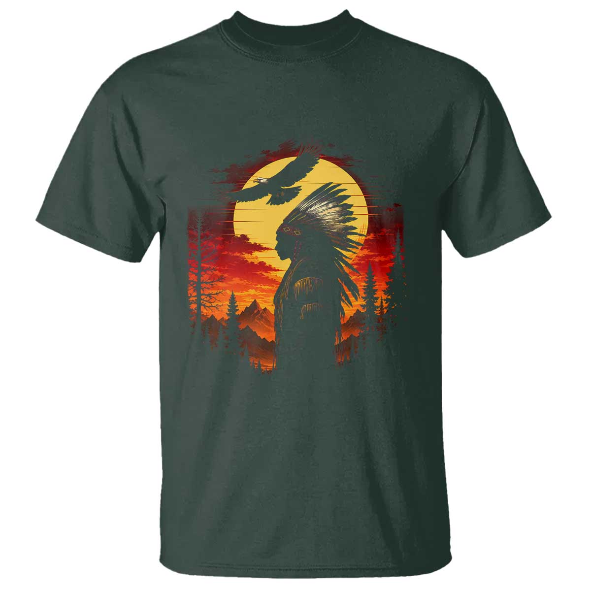 Vintage Native American Warrior T Shirt Indigenous Heritage Pride