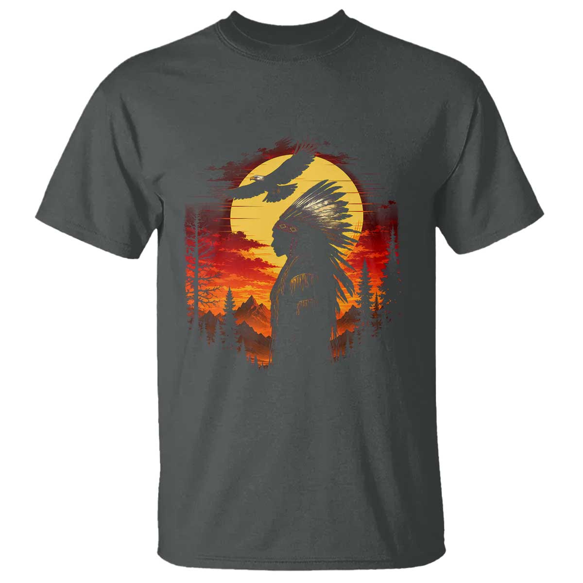 Vintage Native American Warrior T Shirt Indigenous Heritage Pride