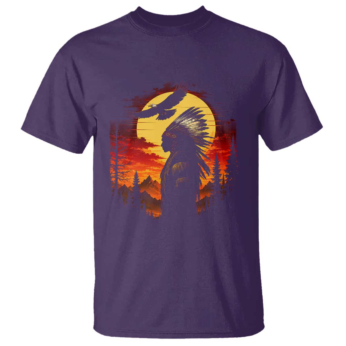 Vintage Native American Warrior T Shirt Indigenous Heritage Pride