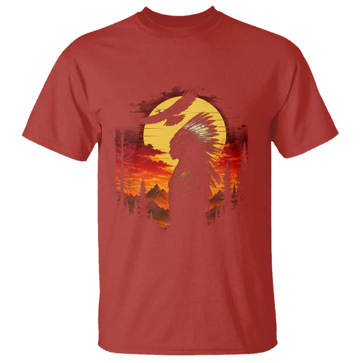 Vintage Native American Warrior T Shirt Indigenous Heritage Pride