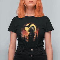 Vintage Native American Warrior T Shirt For Women Indigenous Heritage Pride