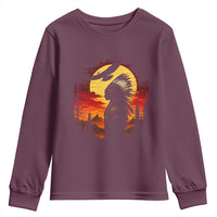 Vintage Native American Warrior Youth Sweatshirt Indigenous Heritage Pride