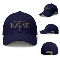 Western Style Tribal Feather Baseball Cap Vintage Boho Graphic