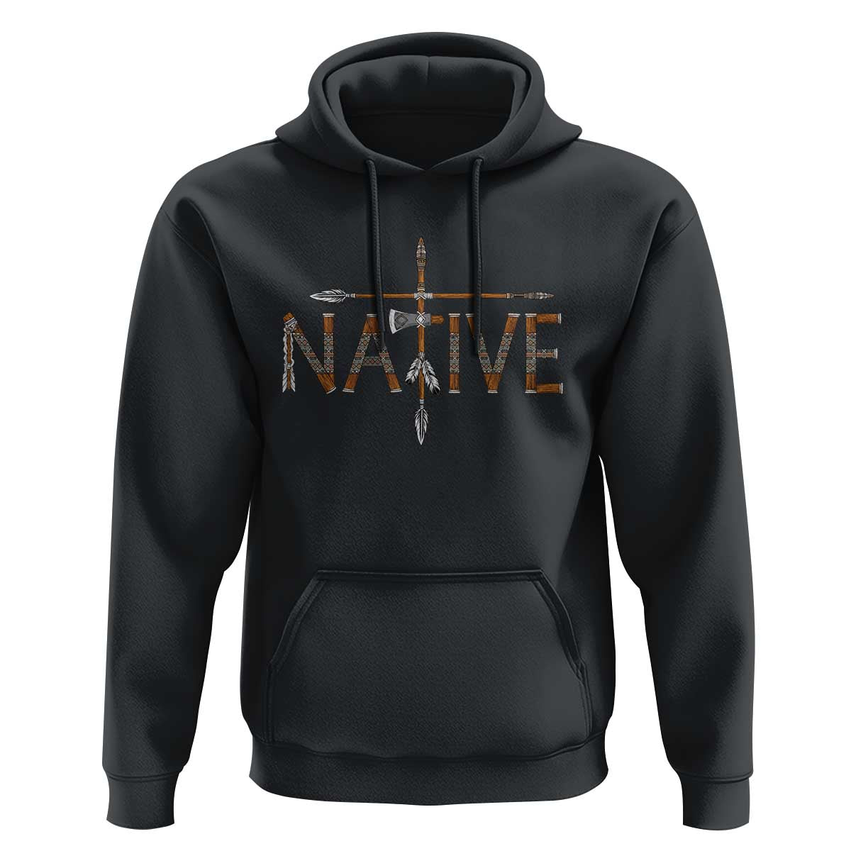 Western Style Tribal Feather Hoodie Vintage Boho Graphic