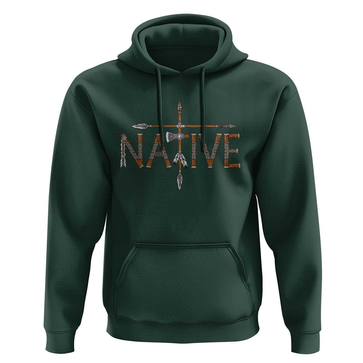 Western Style Tribal Feather Hoodie Vintage Boho Graphic