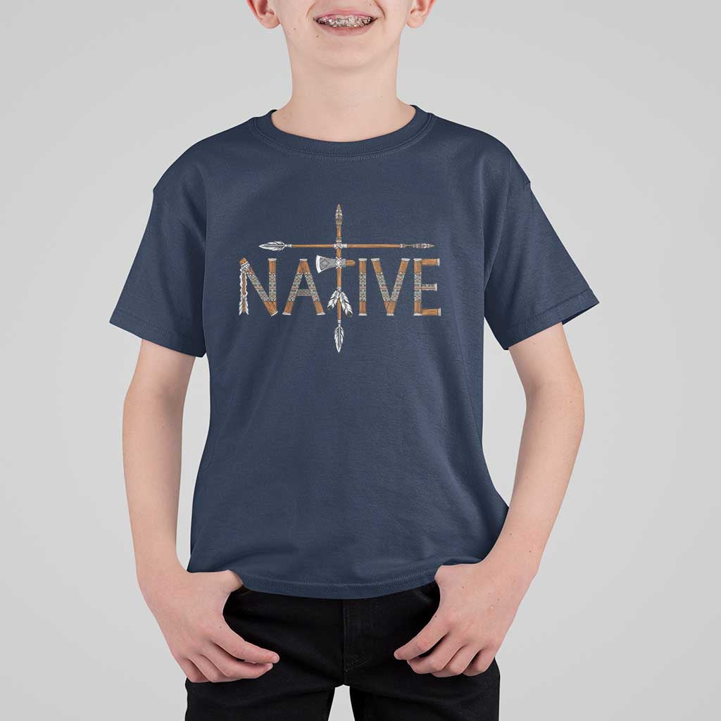 Western Style Tribal Feather T Shirt For Kid Vintage Boho Graphic
