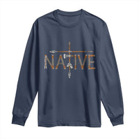 Western Style Tribal Feather Long Sleeve Shirt Vintage Boho Graphic