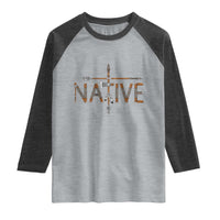 Western Style Tribal Feather Raglan Shirt Vintage Boho Graphic