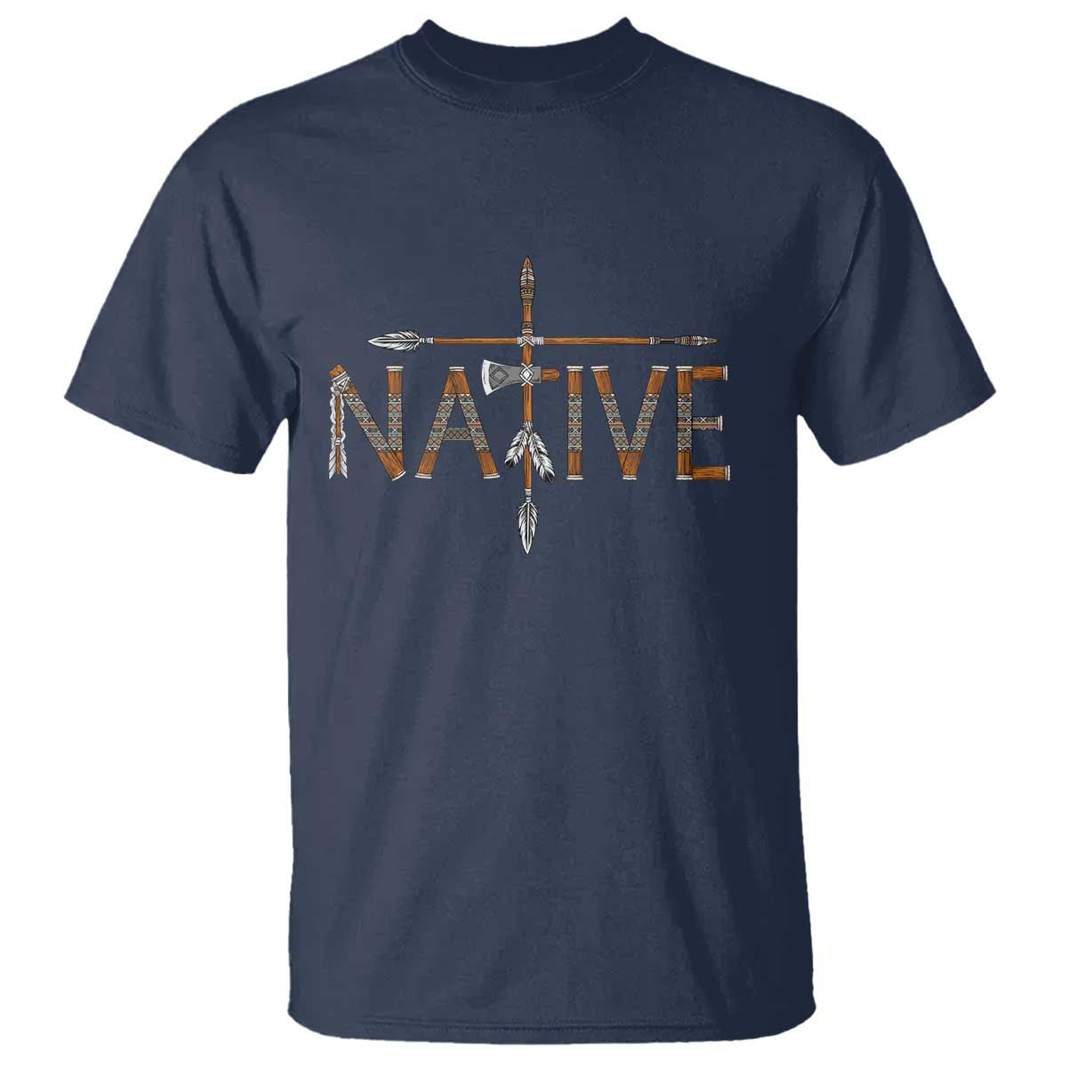 Western Style Tribal Feather T Shirt Vintage Boho Graphic