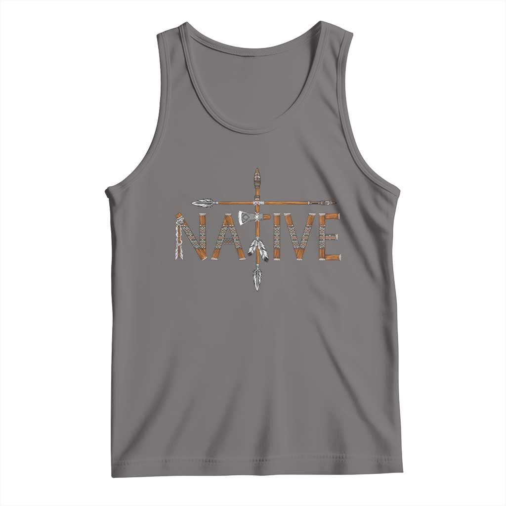 Western Style Tribal Feather Tank Top Vintage Boho Graphic