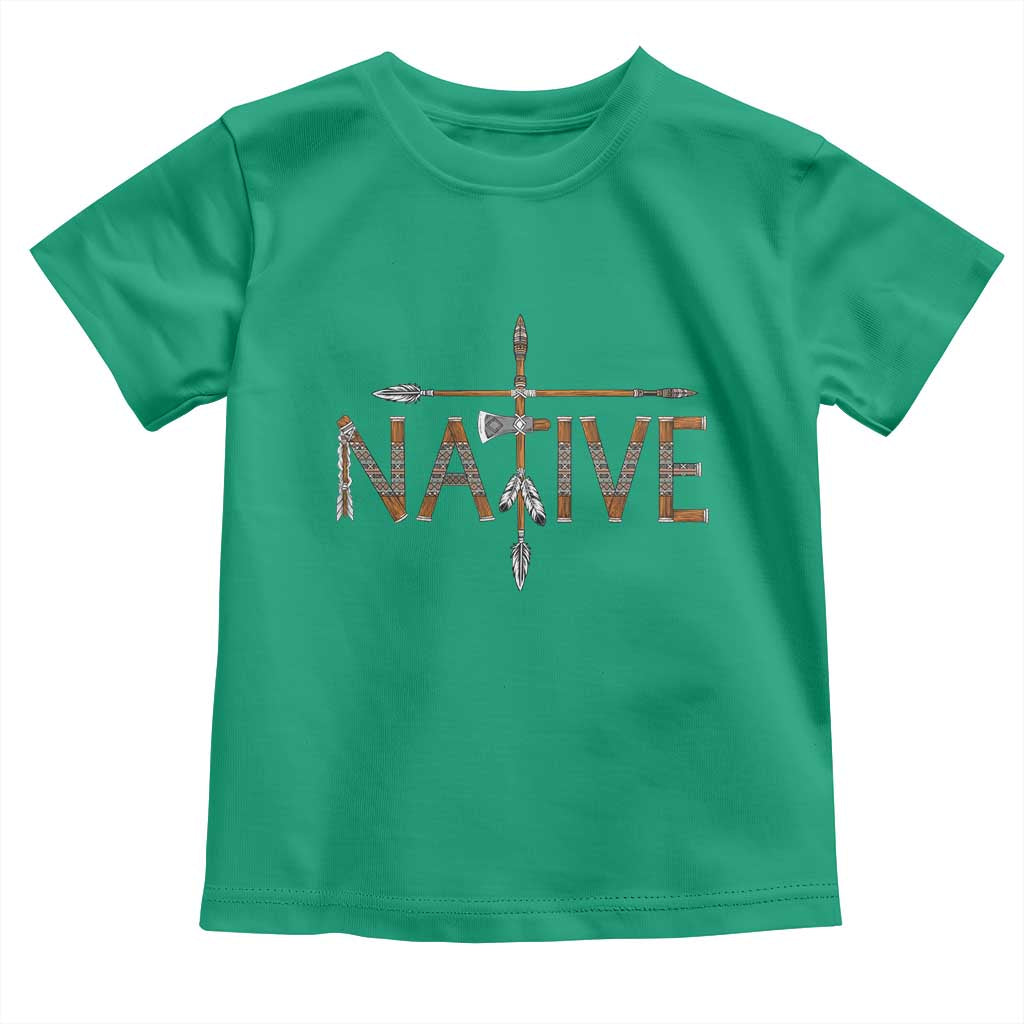Western Style Tribal Feather Toddler T Shirt Vintage Boho Graphic