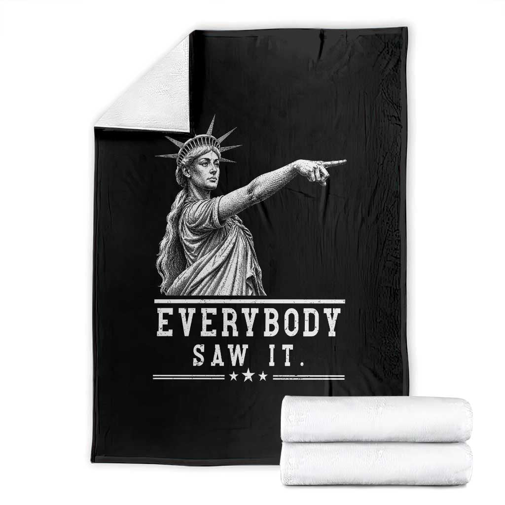 Liberty Has Spoken Everybody Saw It Throw Blanket Funny Pointing Statue Basketball Parody