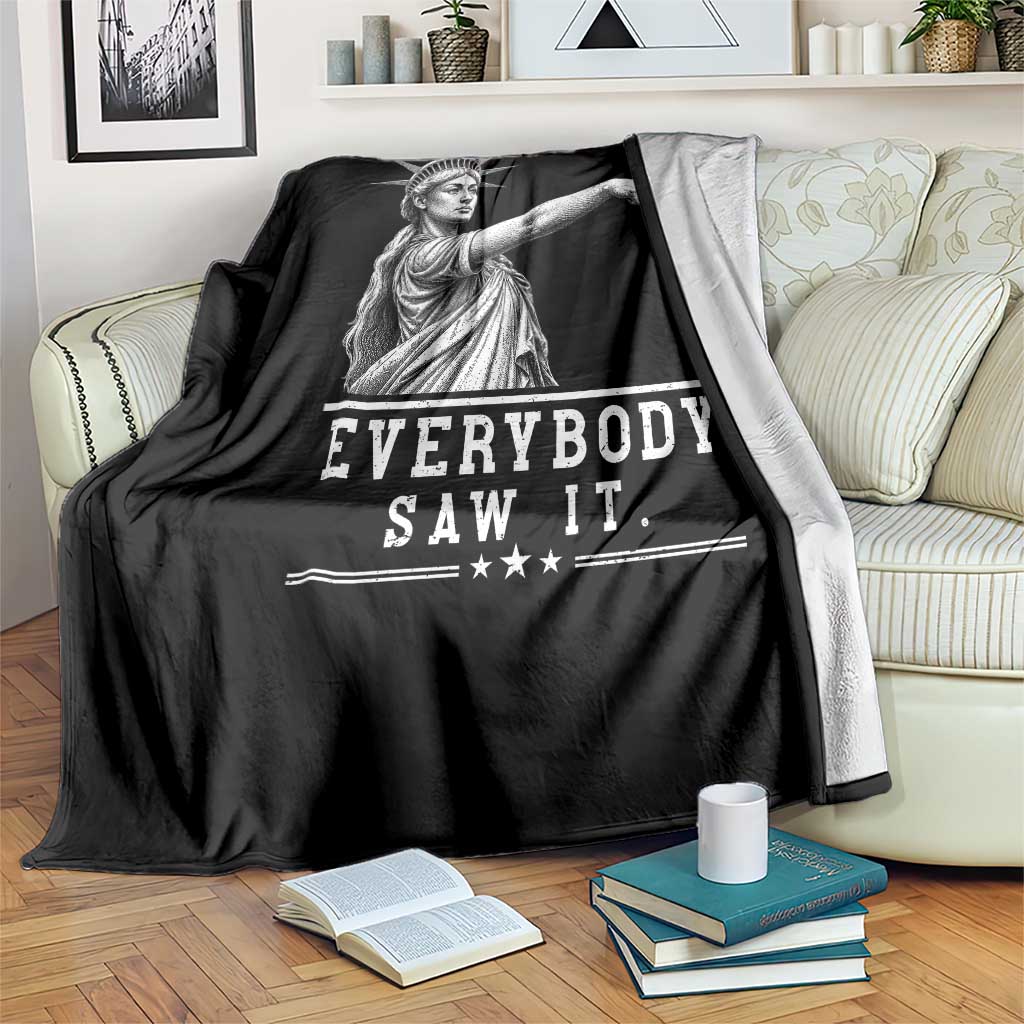 Liberty Has Spoken Everybody Saw It Throw Blanket Funny Pointing Statue Basketball Parody