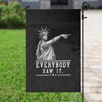 Liberty Has Spoken Everybody Saw It Garden Flag Funny Pointing Statue Basketball Parody