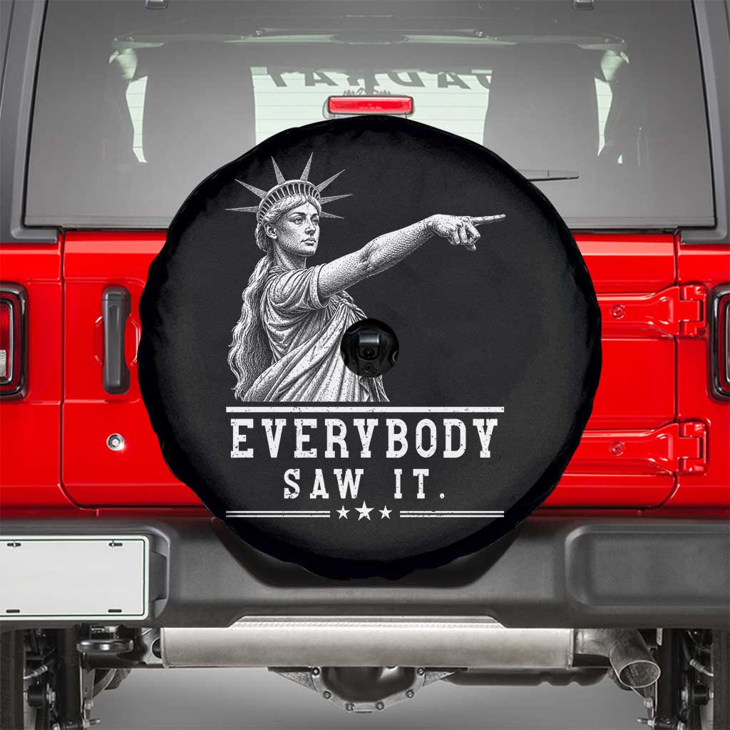 Liberty Has Spoken Everybody Saw It Spare Tire Cover Funny Pointing Statue Basketball Parody