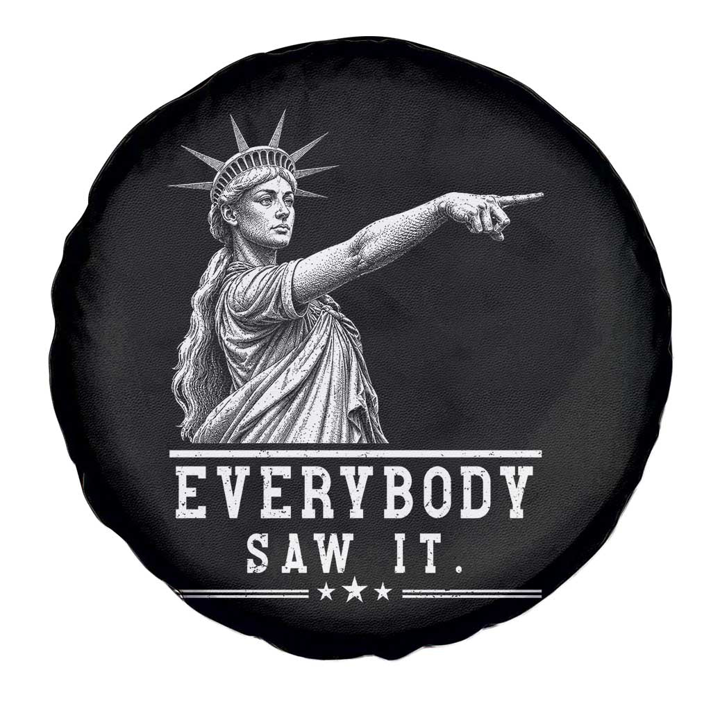 Liberty Has Spoken Everybody Saw It Spare Tire Cover Funny Pointing Statue Basketball Parody