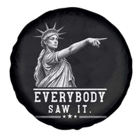 Liberty Has Spoken Everybody Saw It Spare Tire Cover Funny Pointing Statue Basketball Parody
