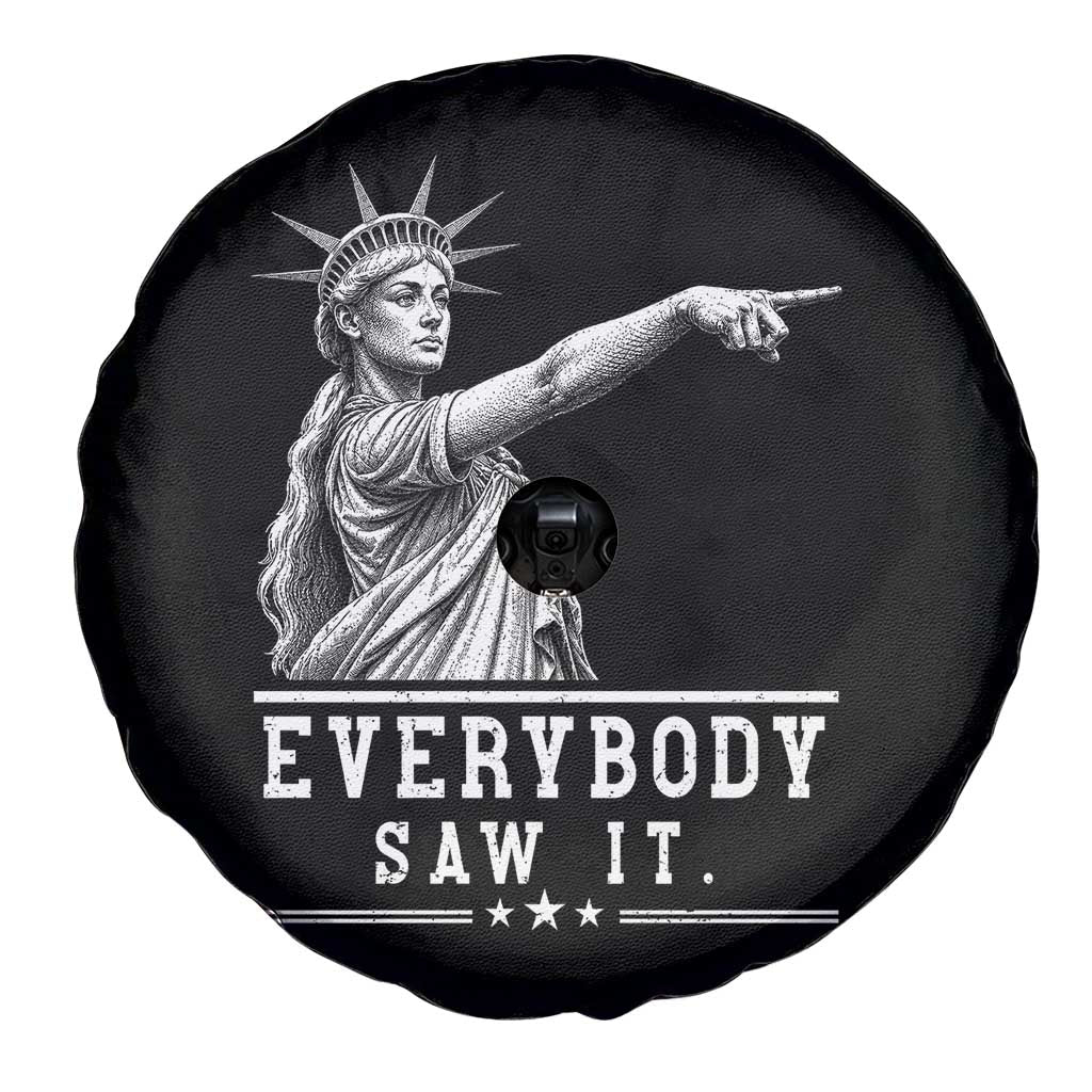 Liberty Has Spoken Everybody Saw It Spare Tire Cover Funny Pointing Statue Basketball Parody
