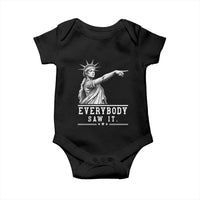 Liberty Has Spoken Everybody Saw It Baby Onesie Funny Pointing Statue Basketball Parody