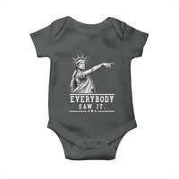 Liberty Has Spoken Everybody Saw It Baby Onesie Funny Pointing Statue Basketball Parody