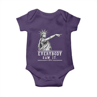 Liberty Has Spoken Everybody Saw It Baby Onesie Funny Pointing Statue Basketball Parody