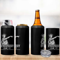 Liberty Has Spoken Everybody Saw It 4 in 1 Can Cooler Tumbler Funny Pointing Statue Basketball Parody