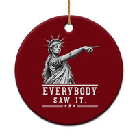 Liberty Has Spoken Everybody Saw It Ceramic Ornament Funny Pointing Statue Basketball Parody