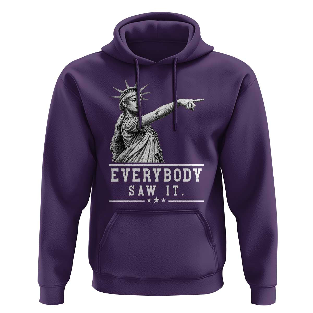 Liberty Has Spoken Everybody Saw It Hoodie Funny Pointing Statue Basketball Parody