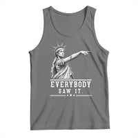 Liberty Has Spoken Everybody Saw It Tank Top Funny Pointing Statue Basketball Parody