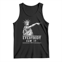 Liberty Has Spoken Everybody Saw It Tank Top Funny Pointing Statue Basketball Parody