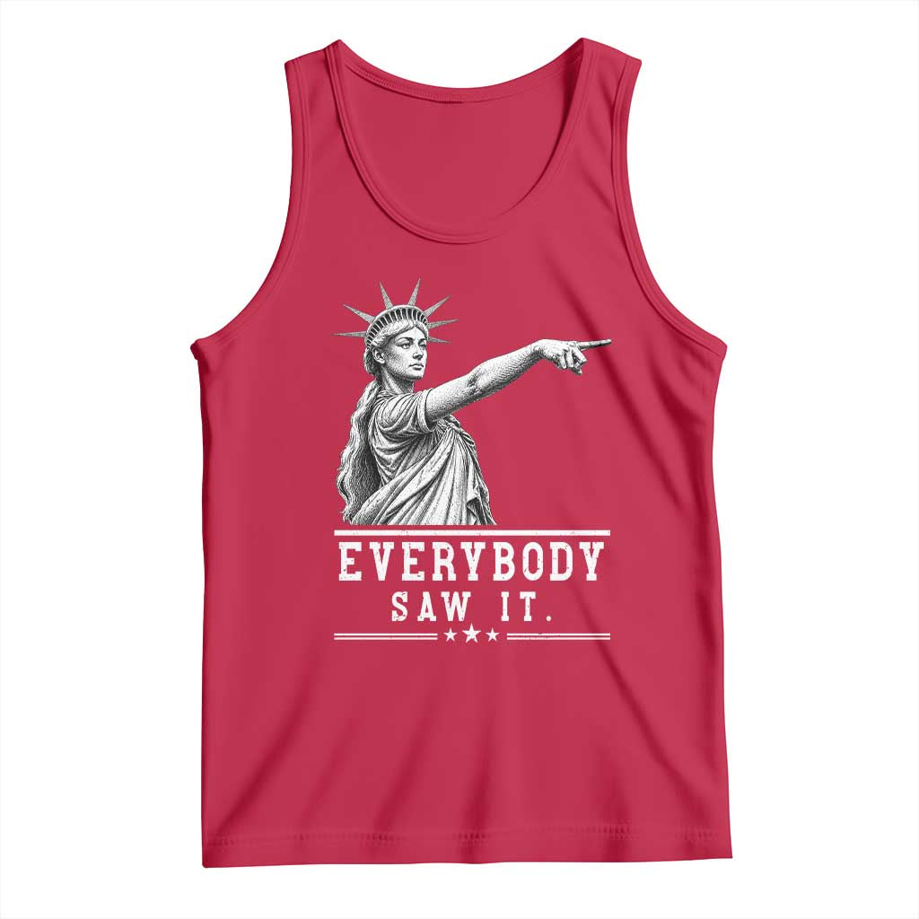 Liberty Has Spoken Everybody Saw It Tank Top Funny Pointing Statue Basketball Parody