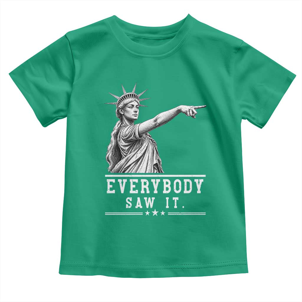 Liberty Has Spoken Everybody Saw It Toddler T Shirt Funny Pointing Statue Basketball Parody