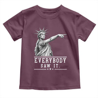 Liberty Has Spoken Everybody Saw It Toddler T Shirt Funny Pointing Statue Basketball Parody